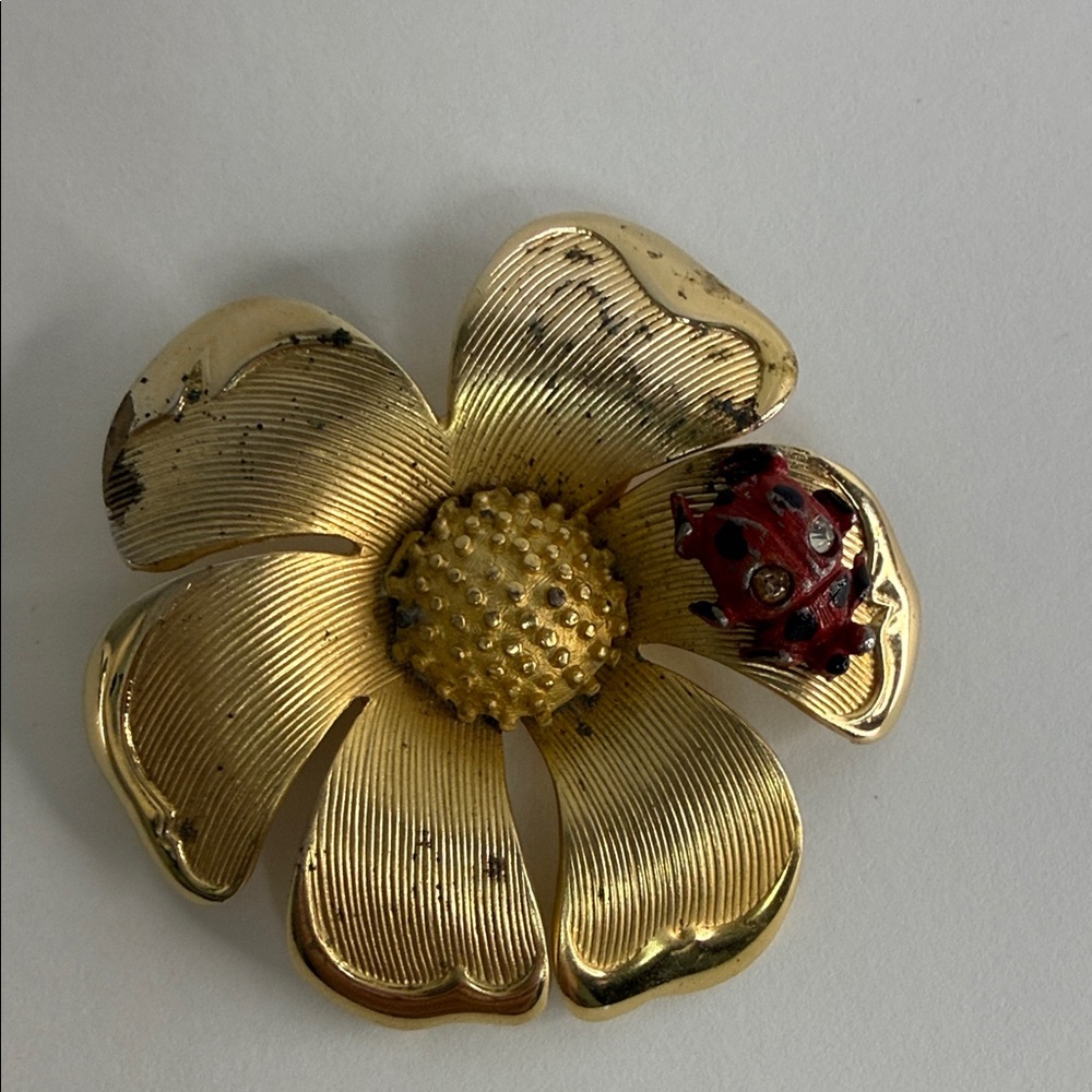 Vintage Beau Jewels Ladybug Brooch – Removable Accent – AS IS - Picture 2 of 6